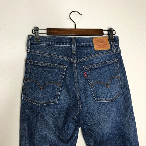 Levi's high rise white oak cone denim raw hem jean - Picture 6 of 8